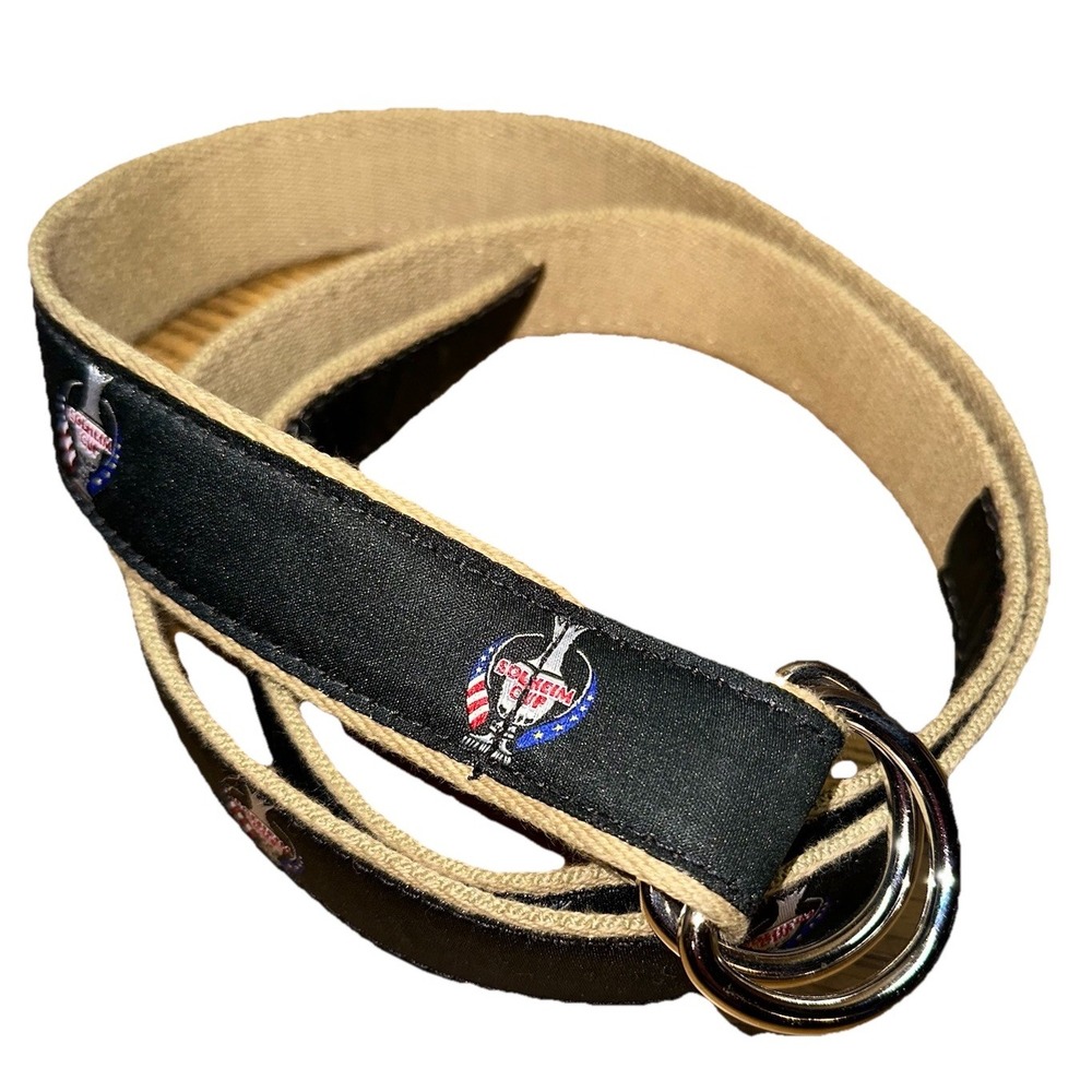 YRI Embroidered Canvas Ribbon Golf Belt SOLHEIM CUP Size XL 44 Made‎ In USA
